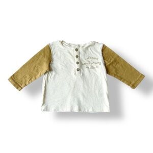 Rylee + Cru | Infant Raw Edge Long Sleeve Tee (3-6 mos)